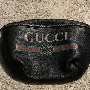Gucci Black Leather Belt Bag